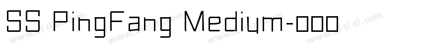 SS PingFang Medium字体转换